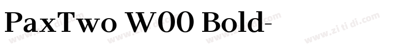 PaxTwo W00 Bold字体转换